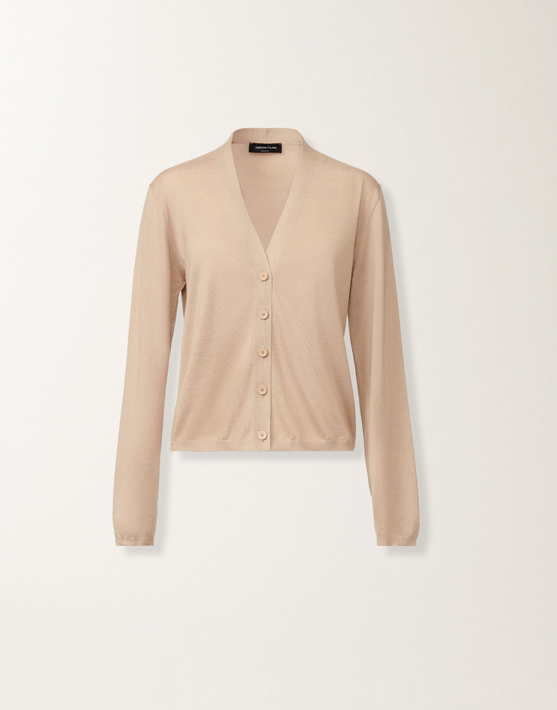 Cashmere and silk cardigan 1