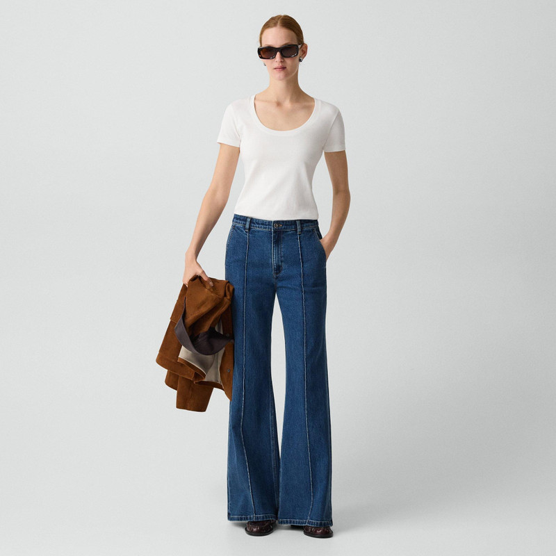 Theory Scoop Neck Tee in Cotton outlook
