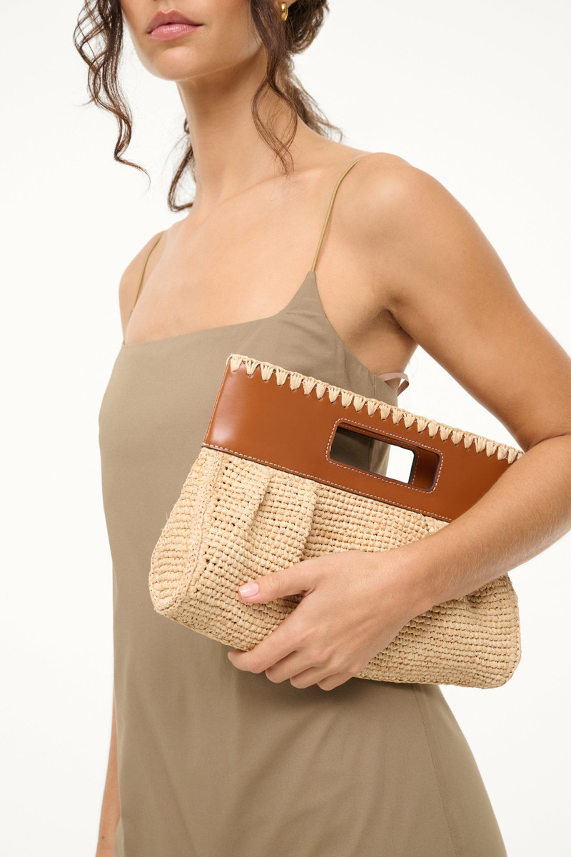 STAUD STAUD LENA CLUTCH NATURAL/TAN outlook