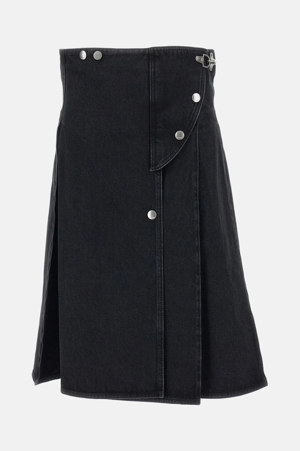 PLEATED DENIM SKIRT - 1