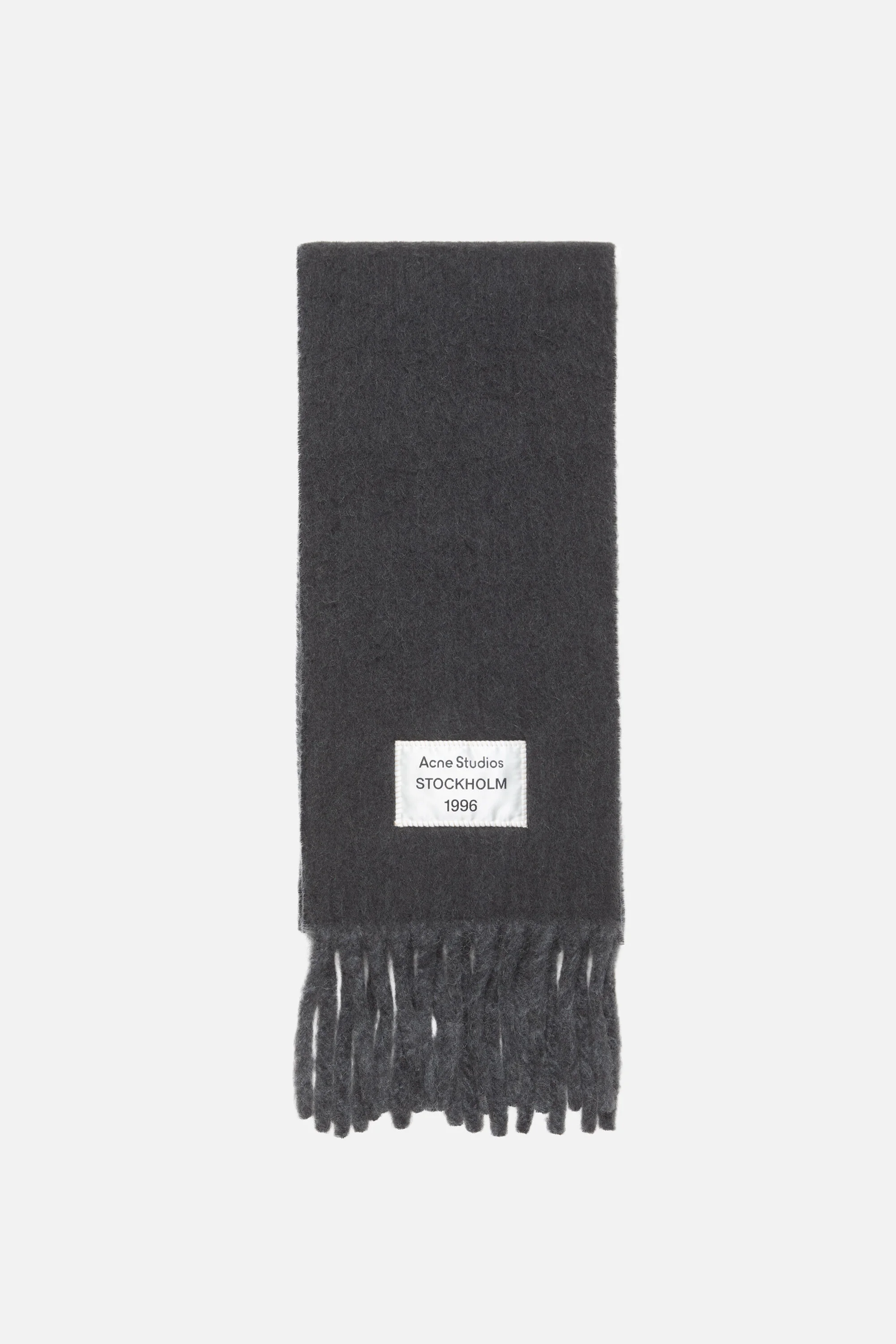 Bicolour Alpaca Scarf - Anthracite/grey - 1