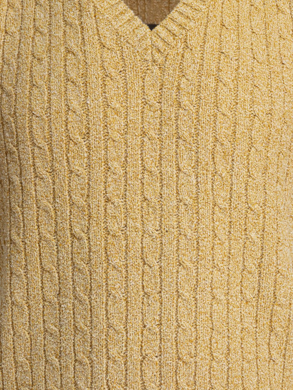 cable-knit V-neck sweater vest - 3