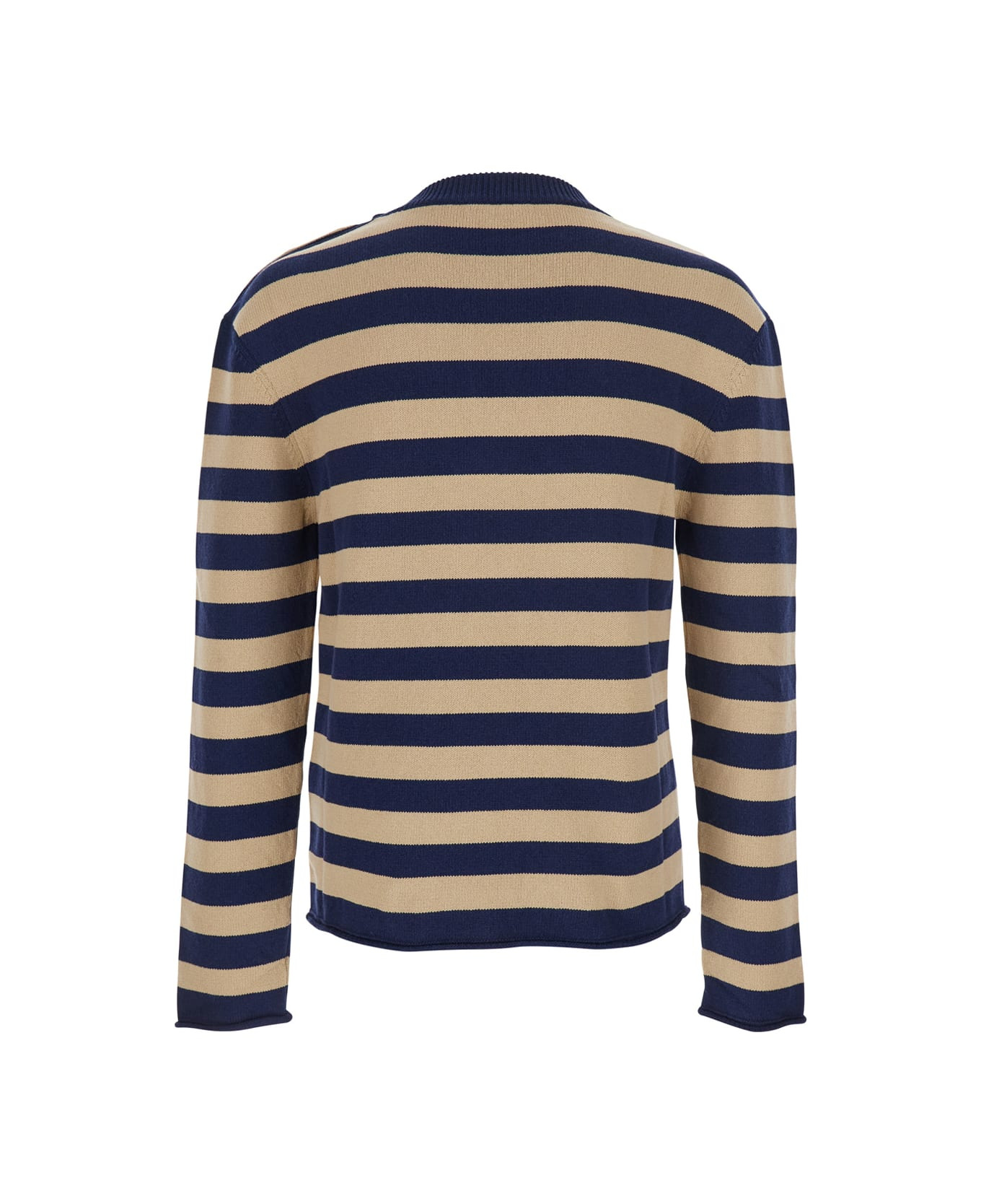 Emb Balmain Logo Mariniere Knit Sweater - 2