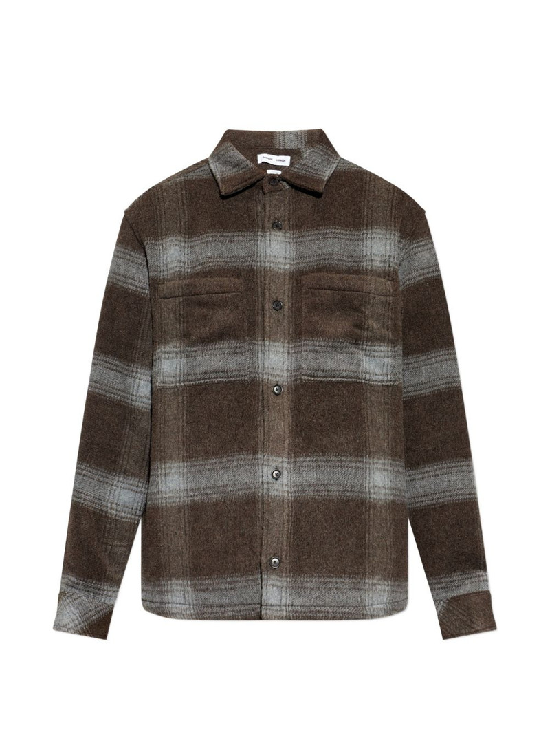 Sacastor check-pattern button shirt 1