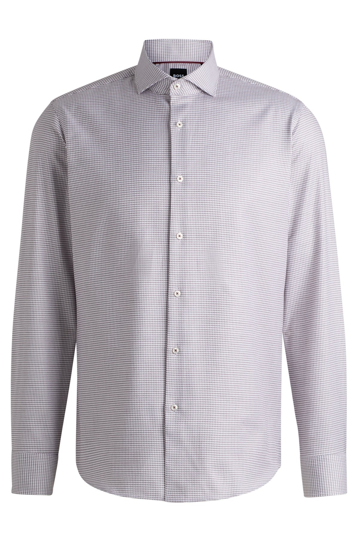 REGULAR-FIT SHIRT IN STRUCTURED COTTON TWILL - 1