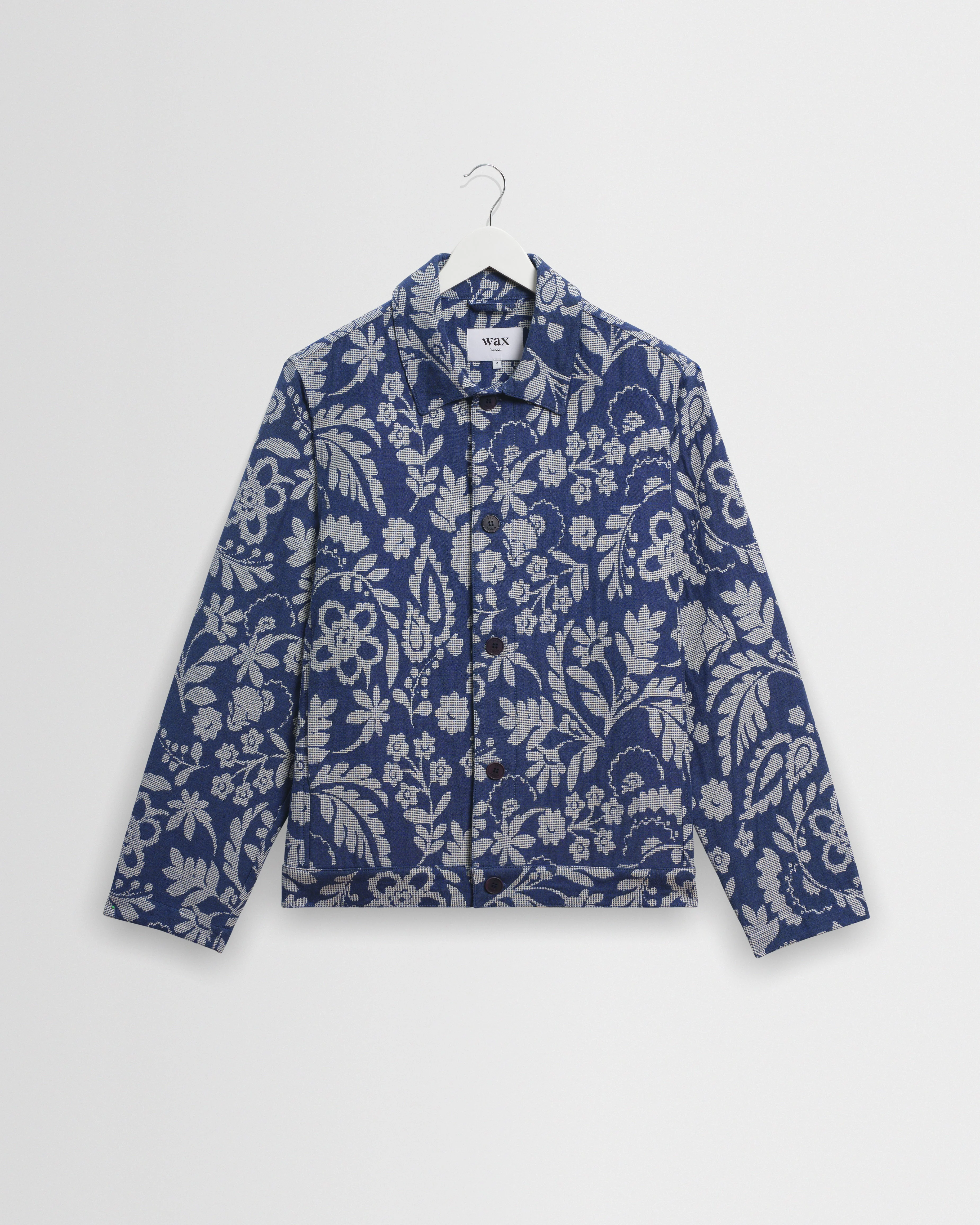 Iggy - Blue And Ecru Floral Jacquard Jacket - 1