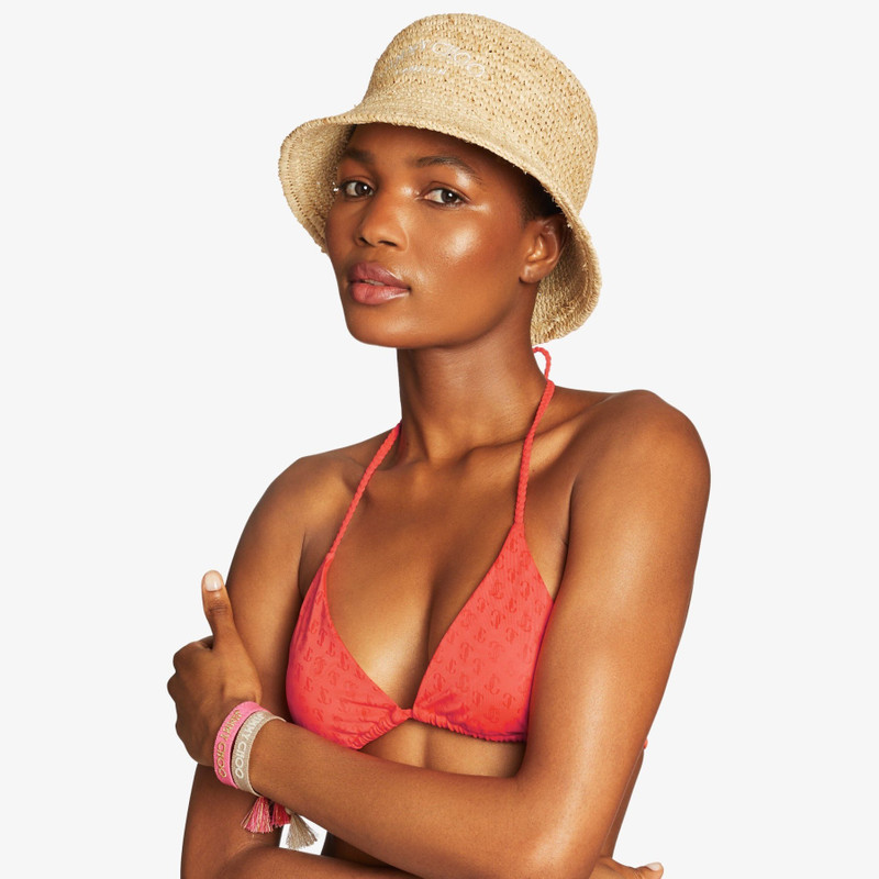 JIMMY CHOO Beach Bracelet Set
Natural and Fuchsia Woven Fabric Bracelet Set outlook