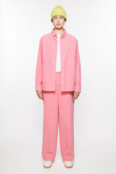 Acne Studios Corduroy overshirt - Tango pink outlook