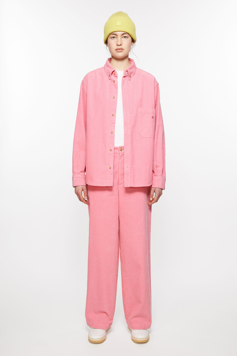 Acne Studios Corduroy overshirt - Tango pink outlook