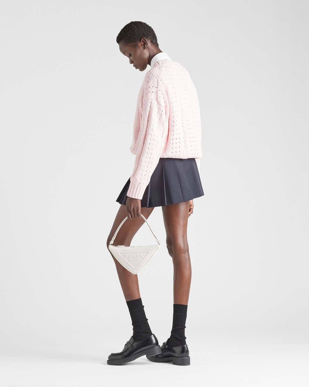 Openwork knit cotton cardigan - 5