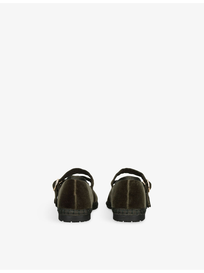 FLABELUS Claire Velvet Mary-Jane Flats outlook