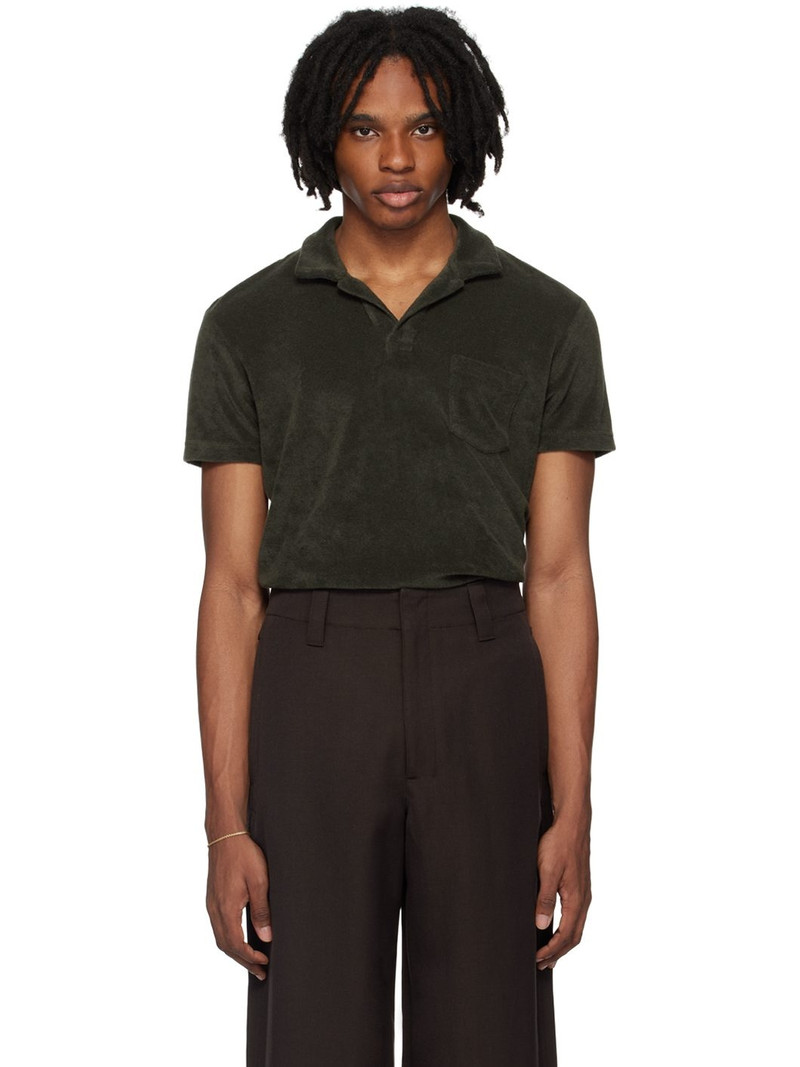 Brown Open Placket Polo - 1