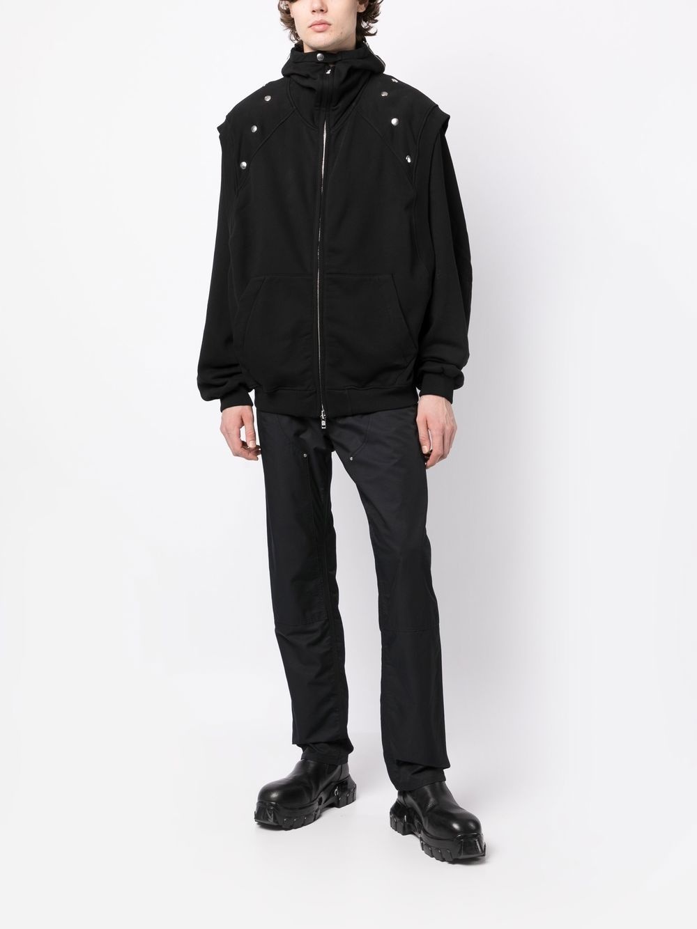 hooded zipped-up jacket - 2
