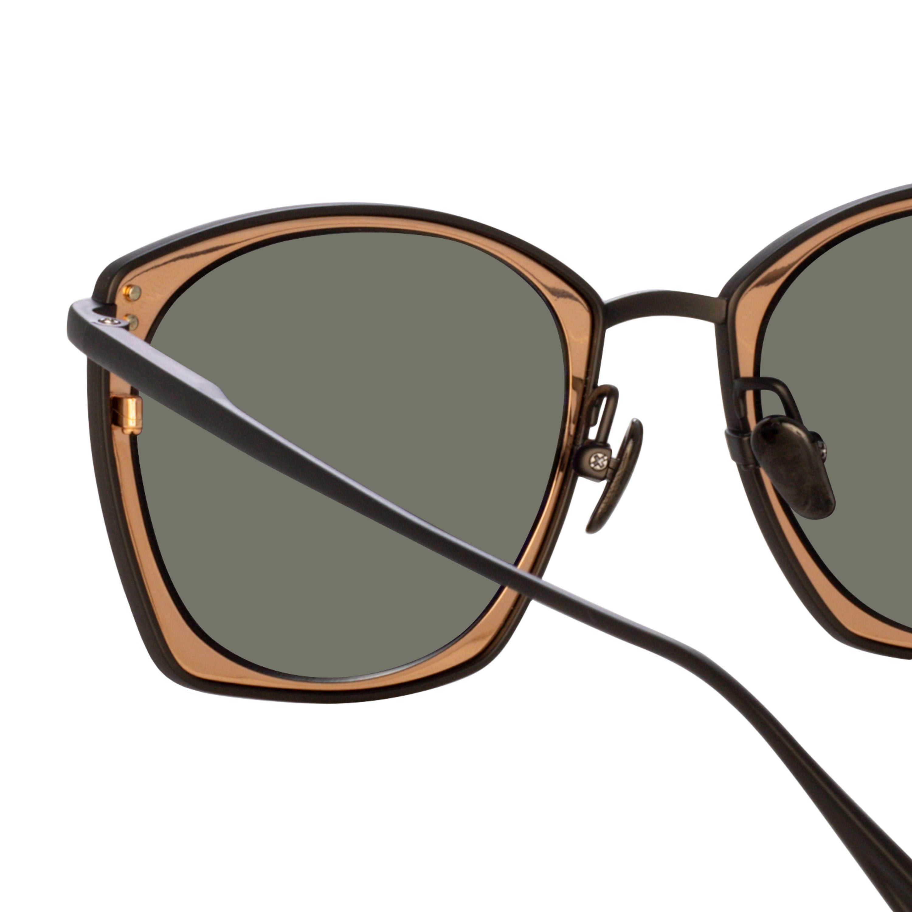 MILO SQUARE SUNGLASSES IN NICKEL AND ROSE GOLD - 6