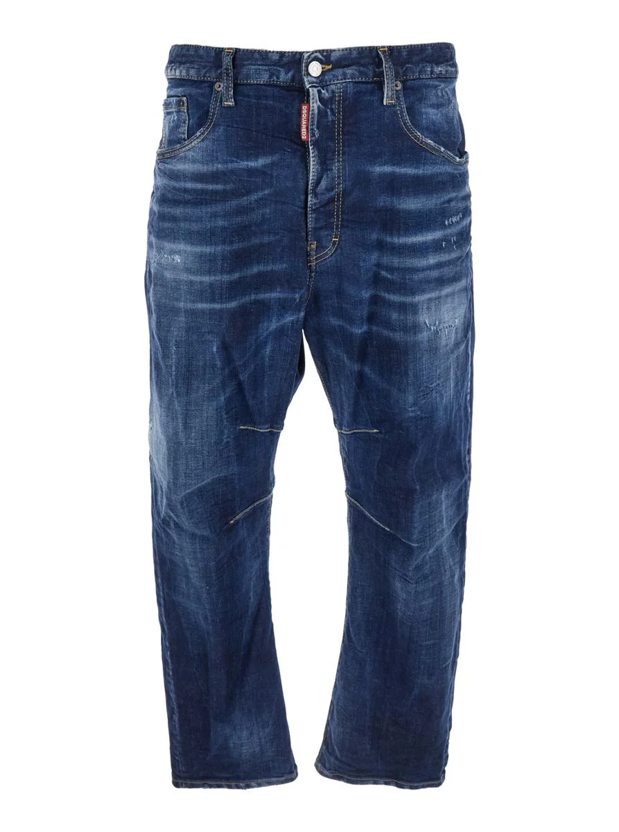 DSQUARED2 'Ducati X D2' Blue Jeans With Logo Patch On The Rear And Belt Loops In Denim Man - 1