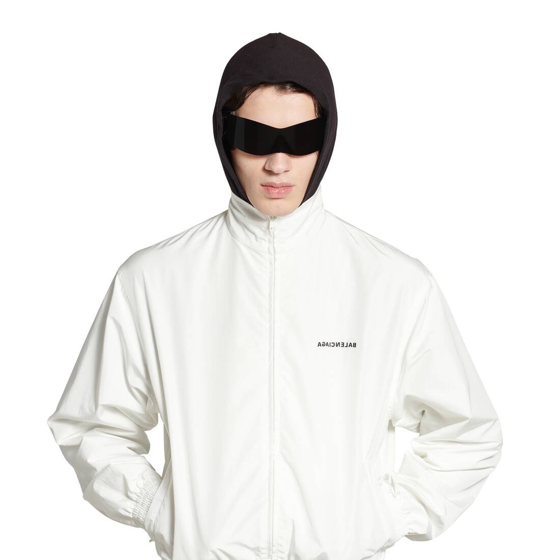 Mirror Balenciaga Regular Tracksuit Jacket in White - 5