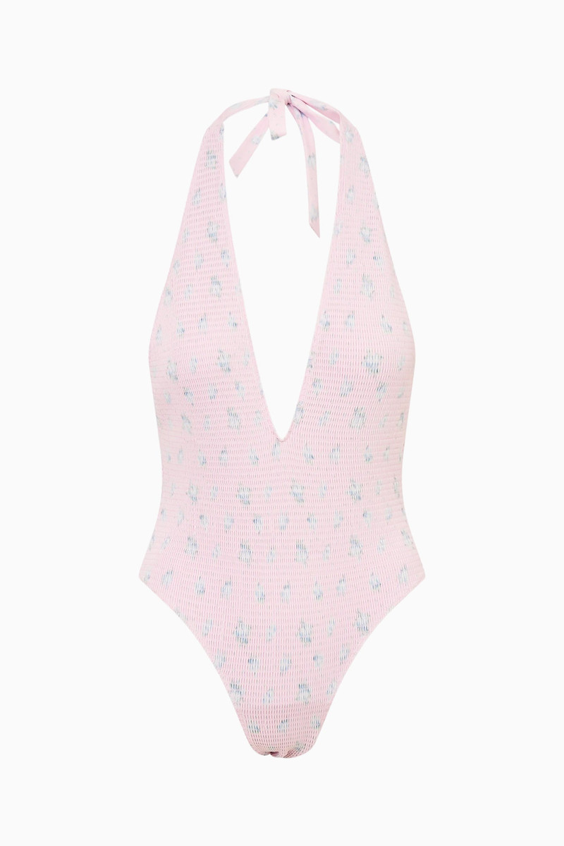 Gienna Floral Halter One-Piece Swimsuit 1