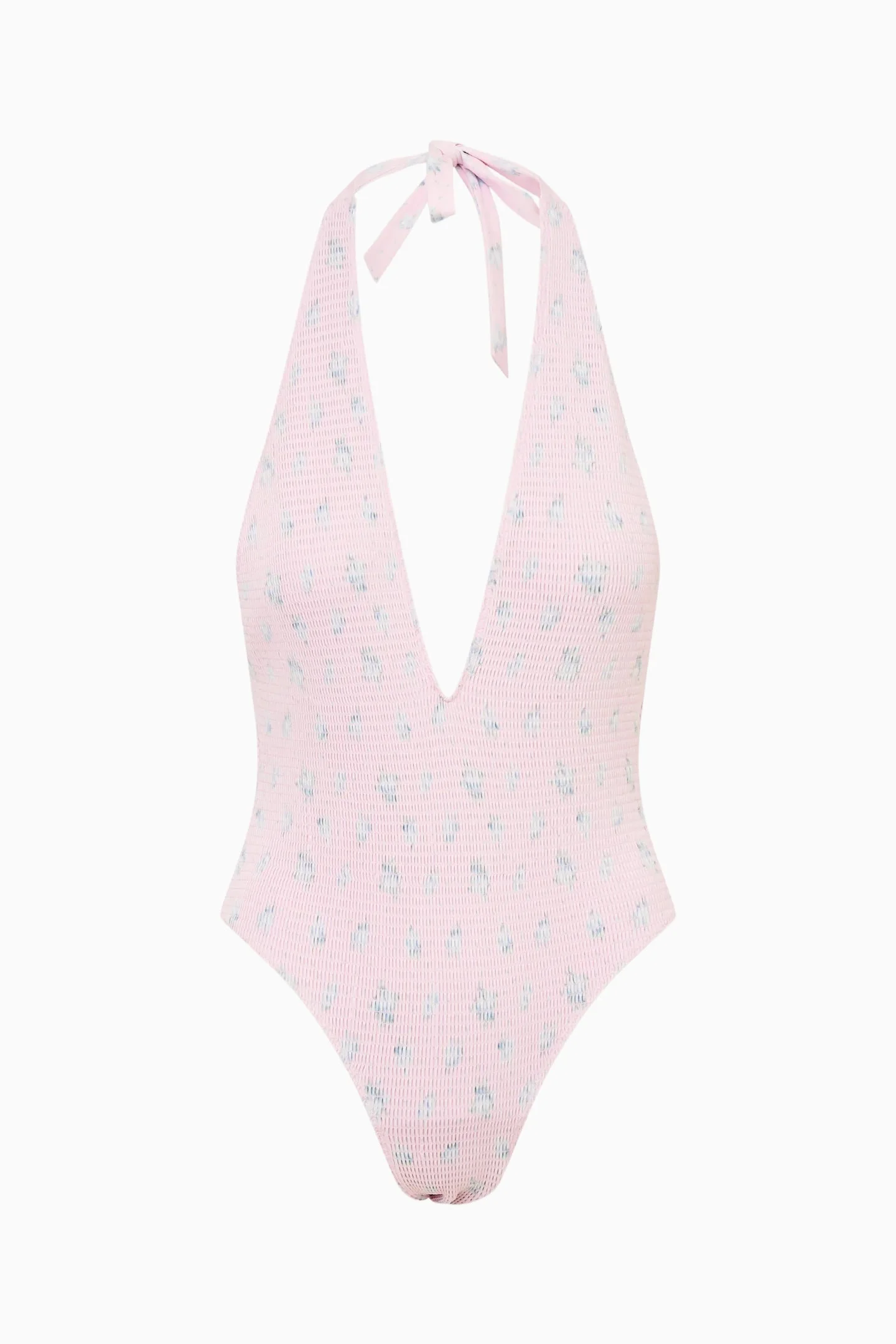 Gienna Floral Halter One-Piece Swimsuit - 1