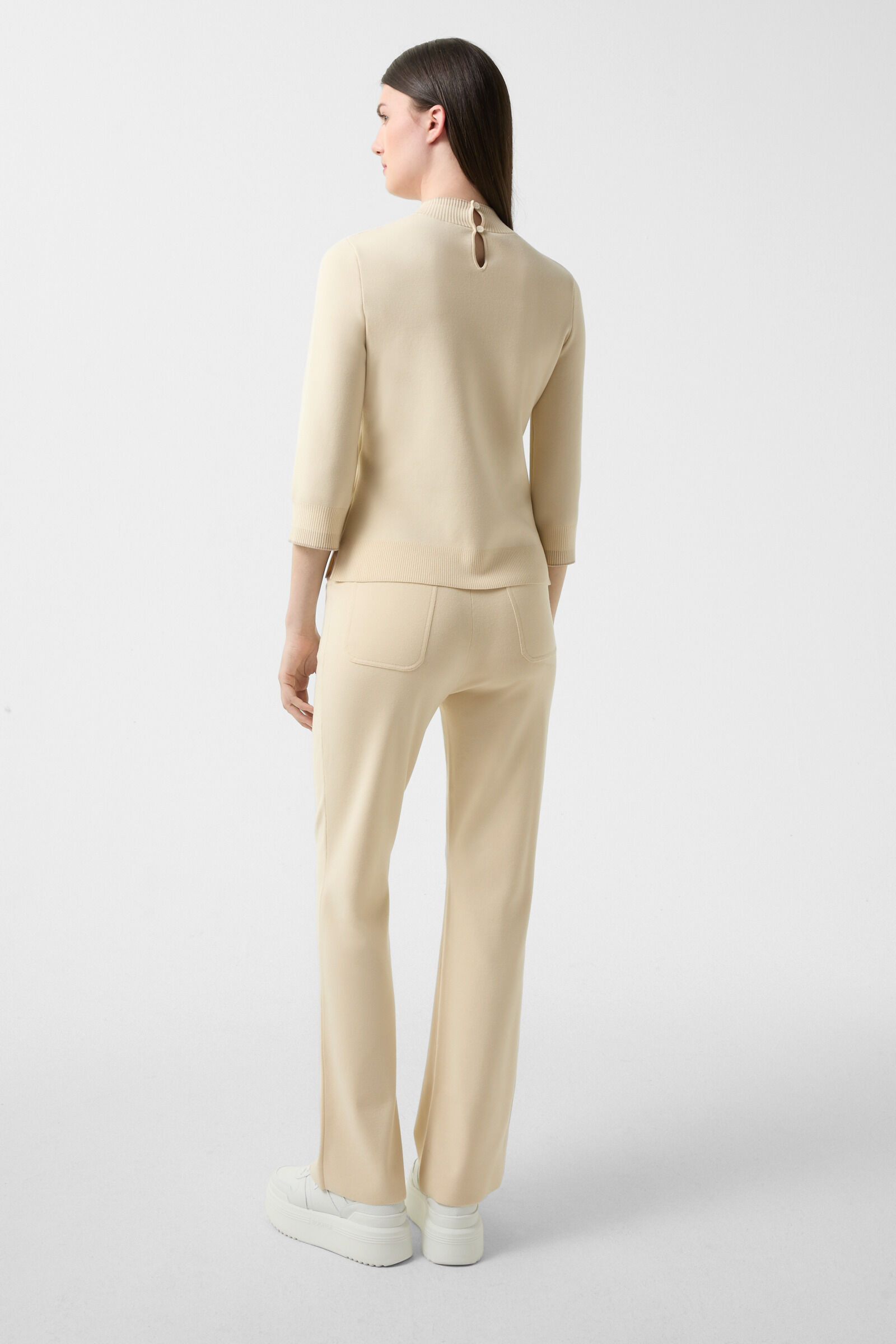 Berrit knitted shirt in Cream - 4