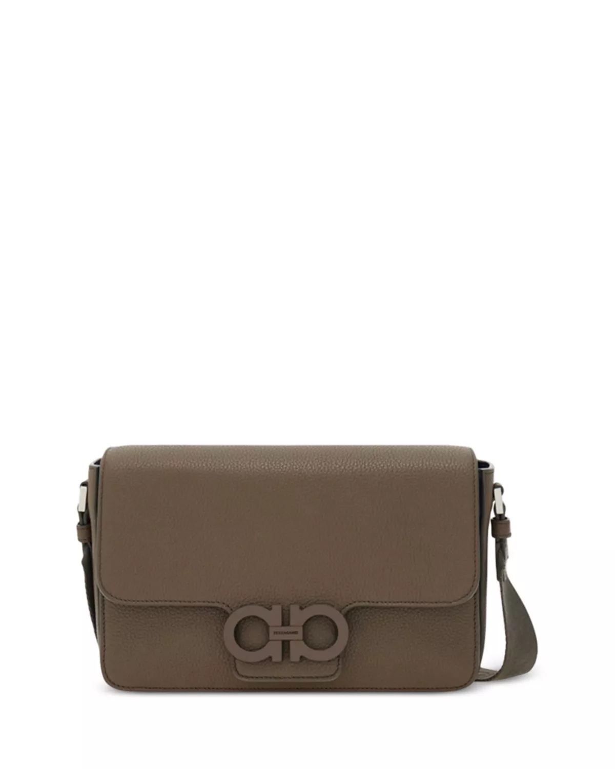 Double Gancini Leather Shoulder Bag - 1