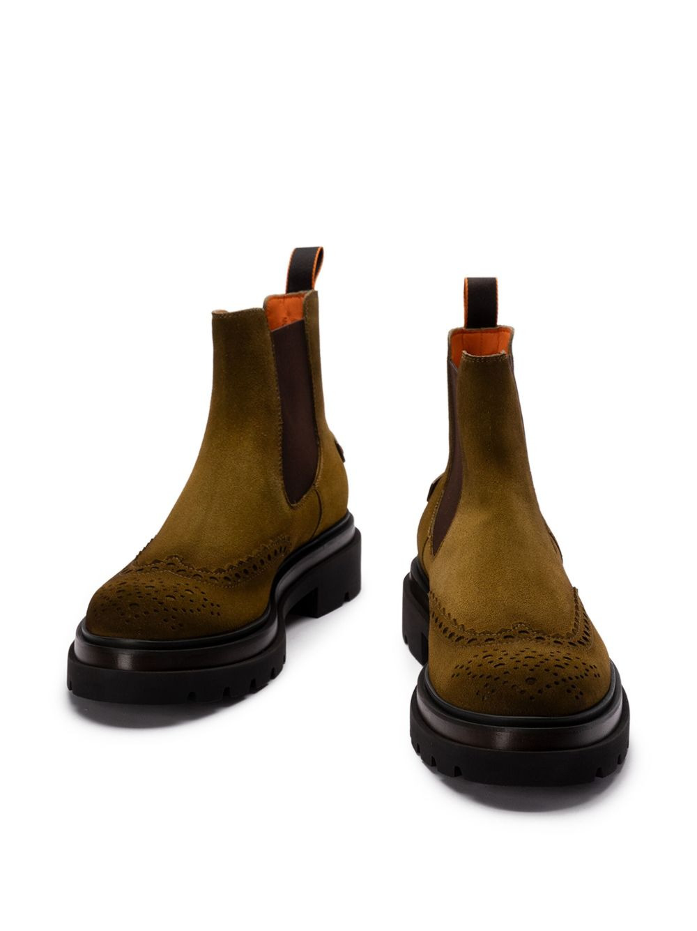 leather logo-patch chelsea boots - 3