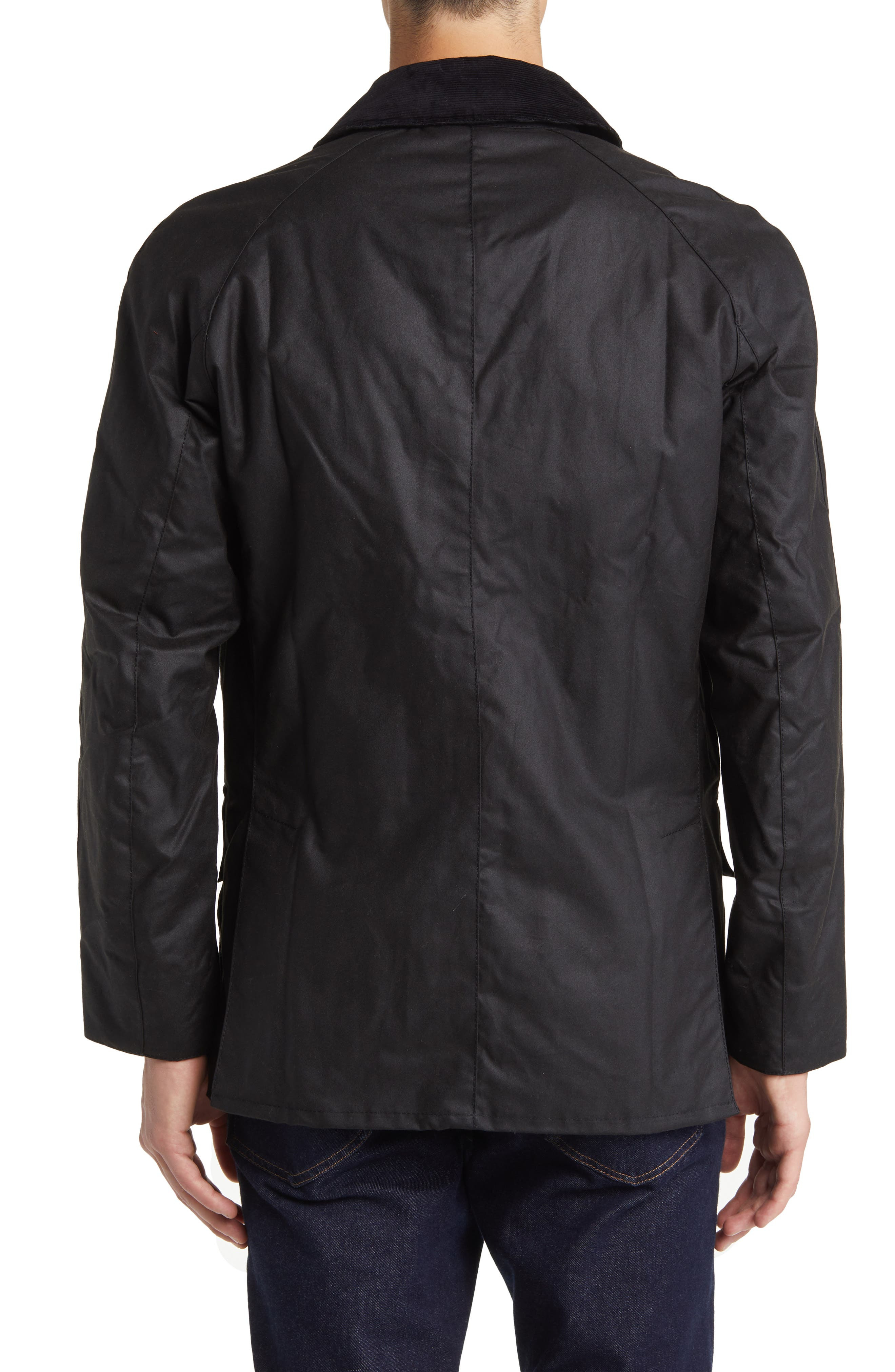 Barbour Ashby Waxed Cotton Jacket in Black/classic at Nordstrom - 2