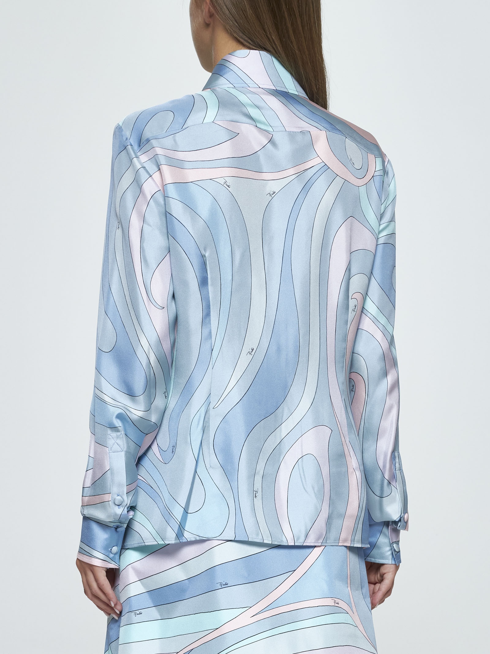 Print silk shirt - 4