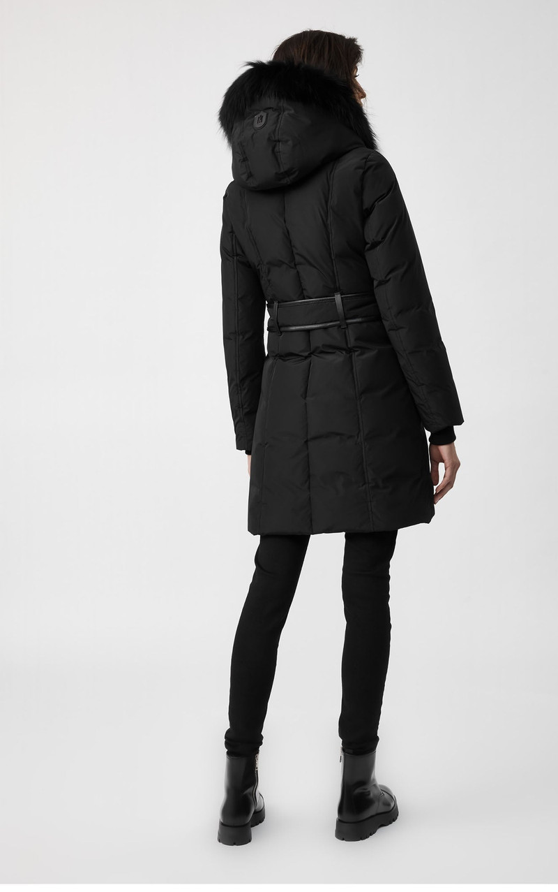 KAY down coat with signature silverfox fur collar 7