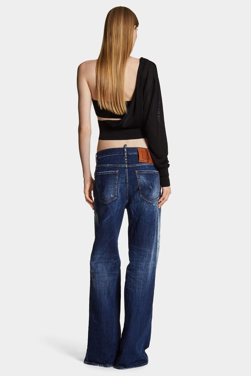 デニム・ジーパン Dsquared2 Traveler Dark White Line Jeans In Dark Blue Denim Dsquared2 Traveler Dark White Line In Dark Blue Denim | THE LIST