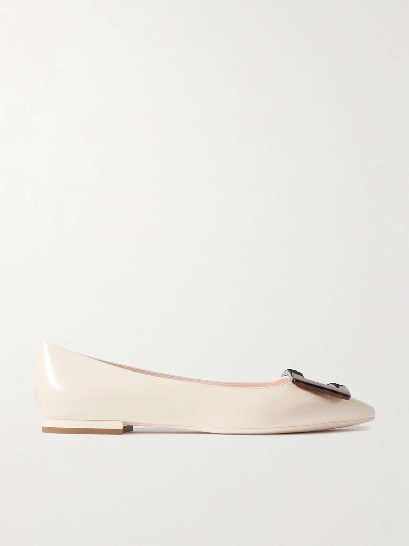 Gommettine patent-leather point-toe flats - 1
