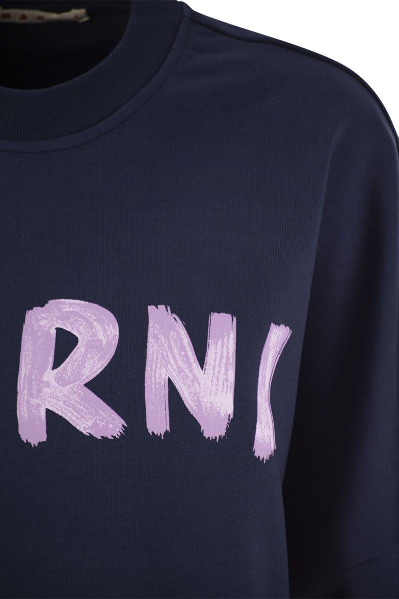 MARNI COTTON SWEATSHIRT WITH PRINT - 4