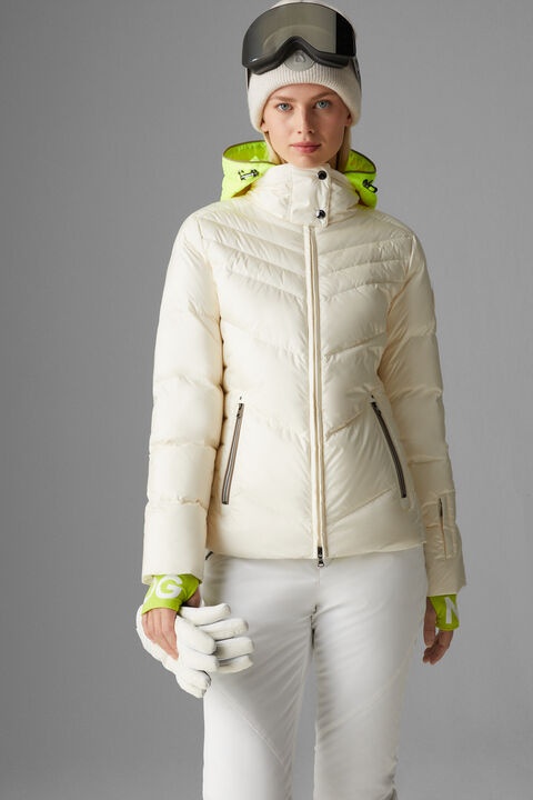 Calie Ski jacket in Off-white/Neon yellow - 2