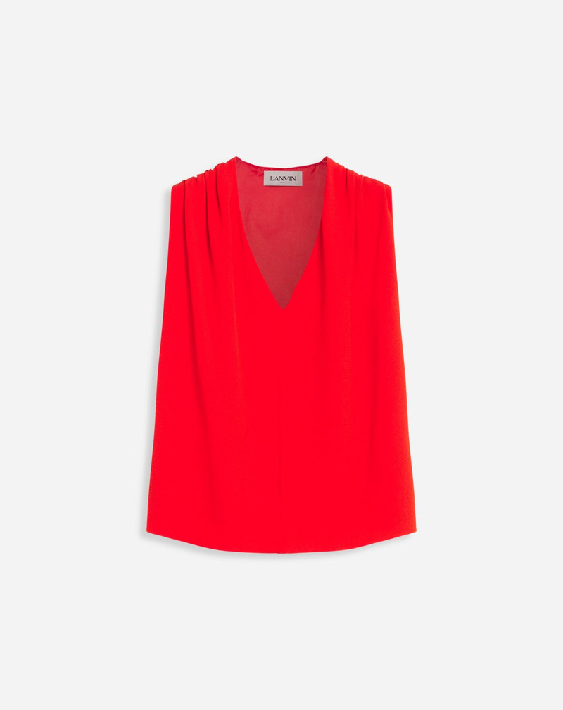 SLEEVLESS V NECK TOP - 1