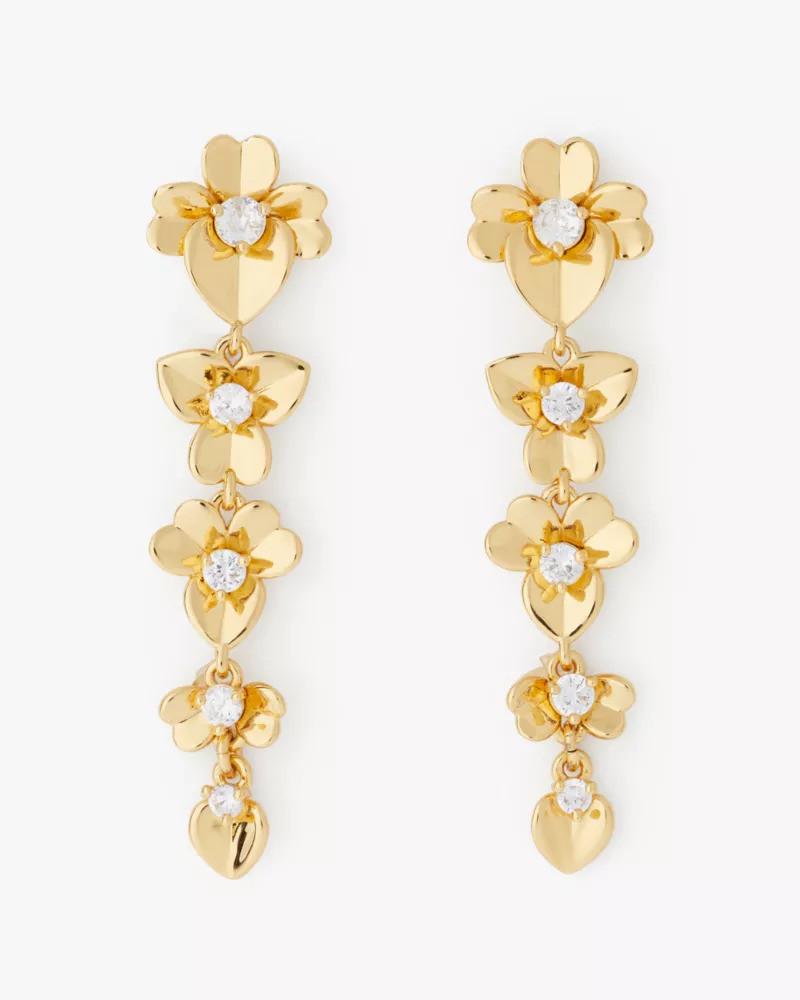 Precious Pansy Linear Earrings 1