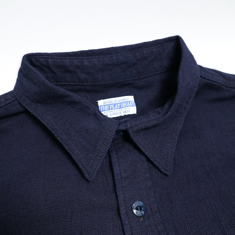THE FLAT HEAD FN-SCK-009L 5.5oz Indigo Dobby Work Shirt outlook