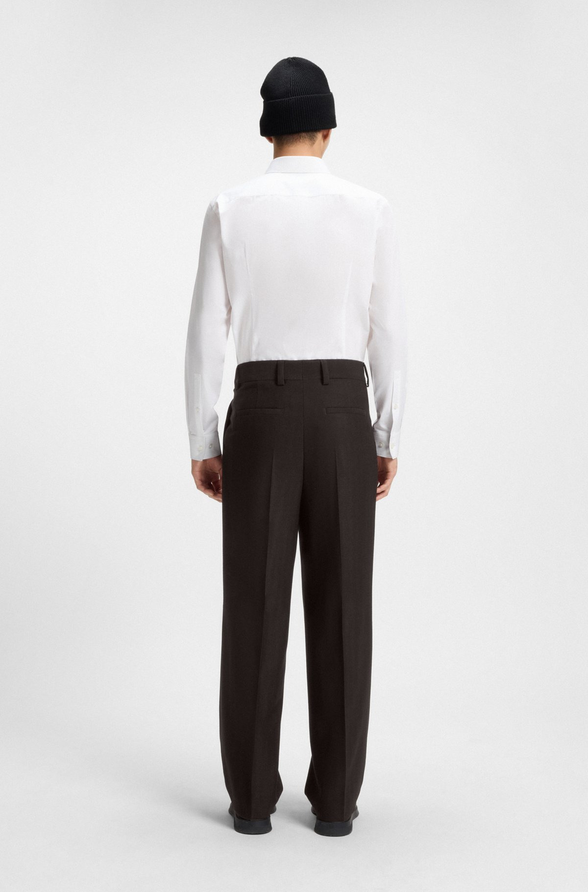 MODERN-FIT TROUSERS IN HERRINGBONE STRETCH DOBBY - 4