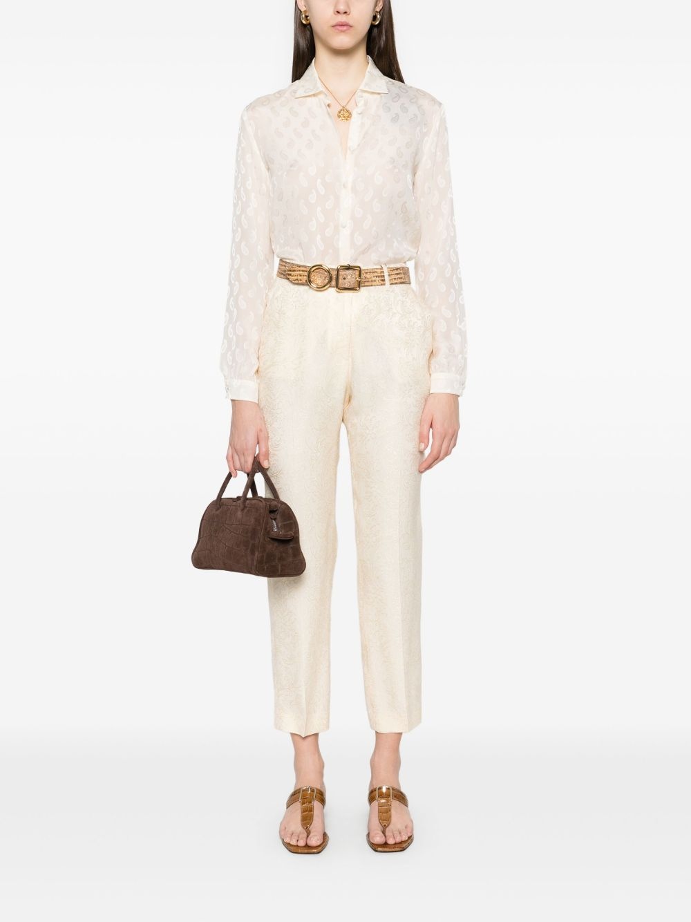 paisley-jacquard shirt - 2