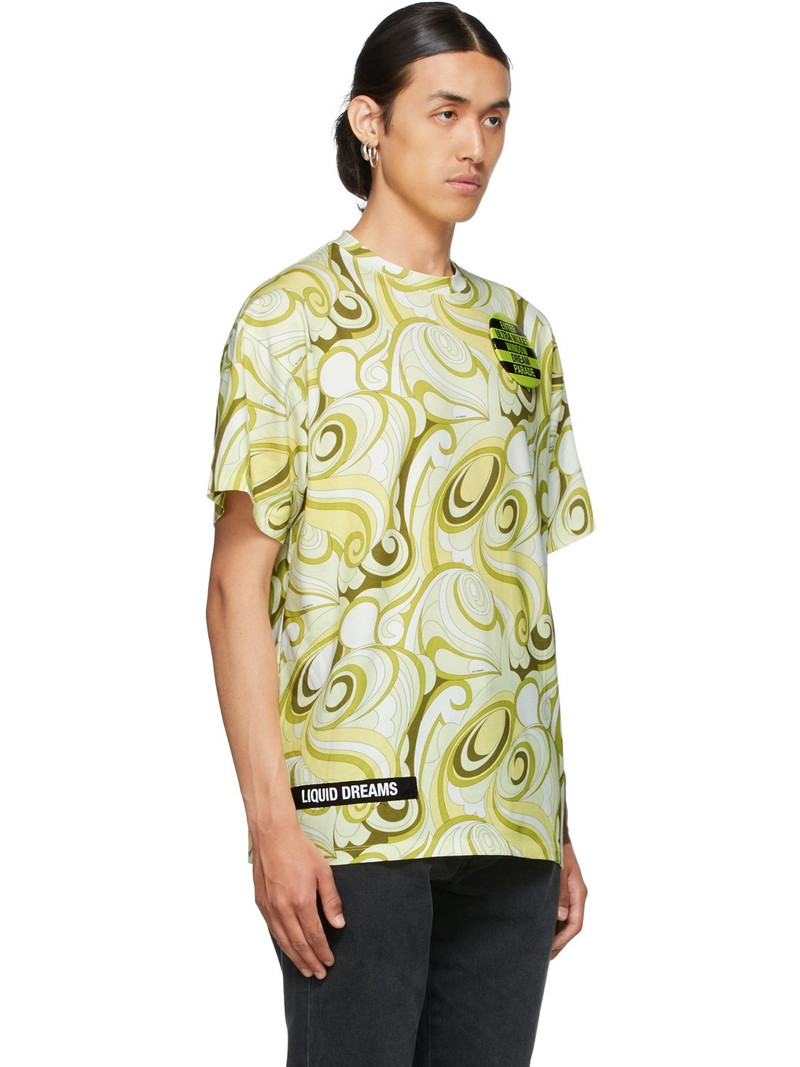 Raf Simons Yellow & Green Printed T-Shirt outlook