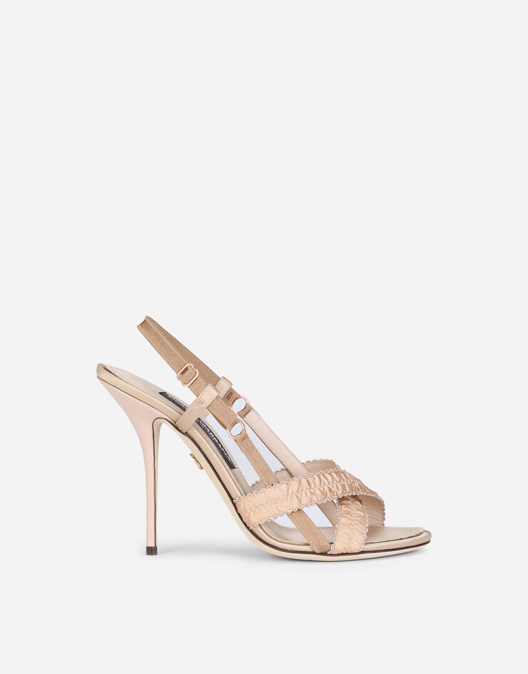 Corset-style satin sandals - 1