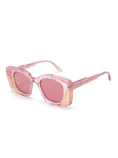 Kuboraum T7 transparent square-frame sunglasses outlook