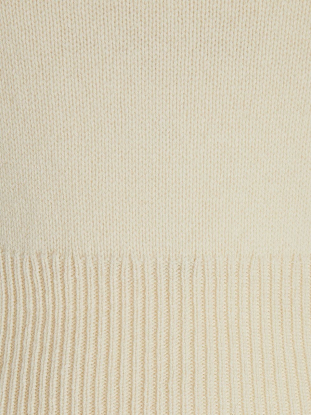 off-shoulder ribbed-trimmed jumper - 3