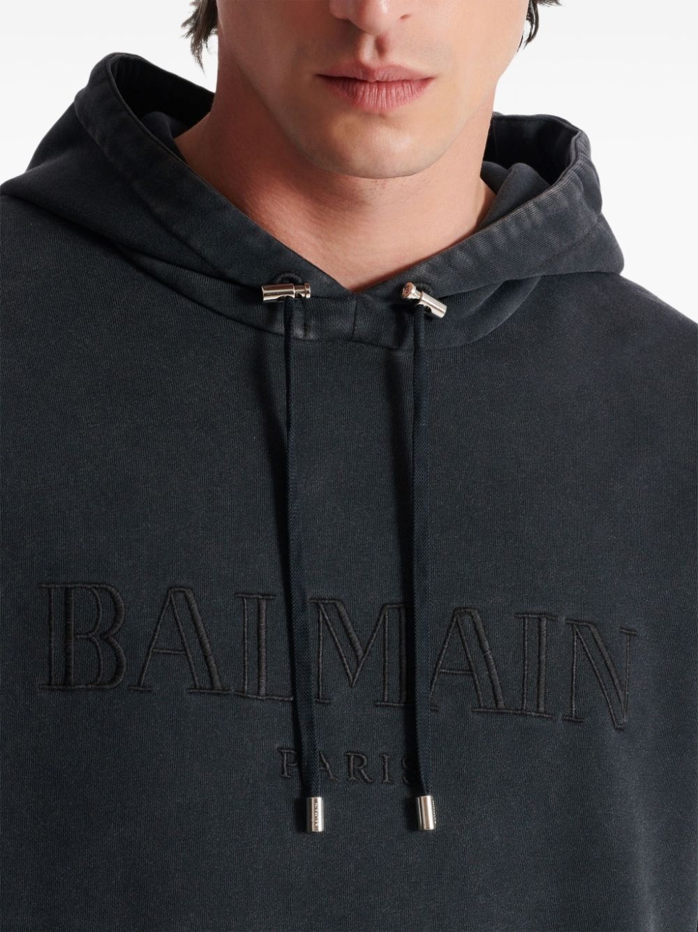 logo-embroidered hoodie - 7