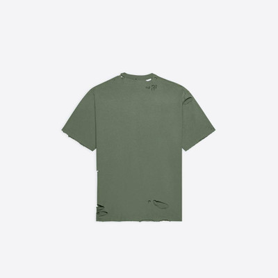 BALENCIAGA Men's Destroyed T-shirt Boxy Fit in Green outlook