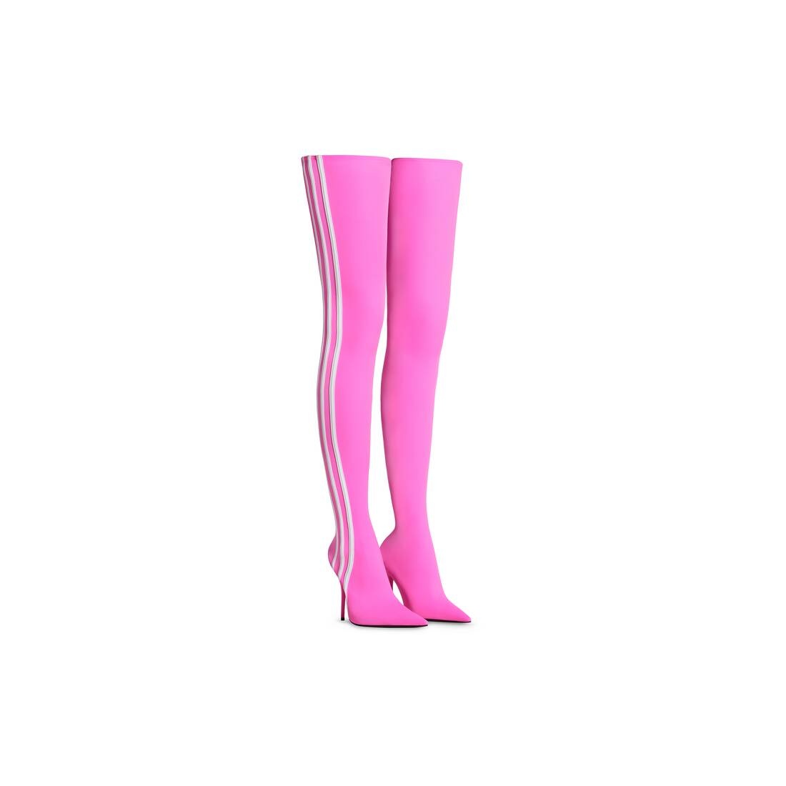 Women's Balenciaga / Adidas Knife 110mm Over-the-knee Boot in Neon Pink - 2