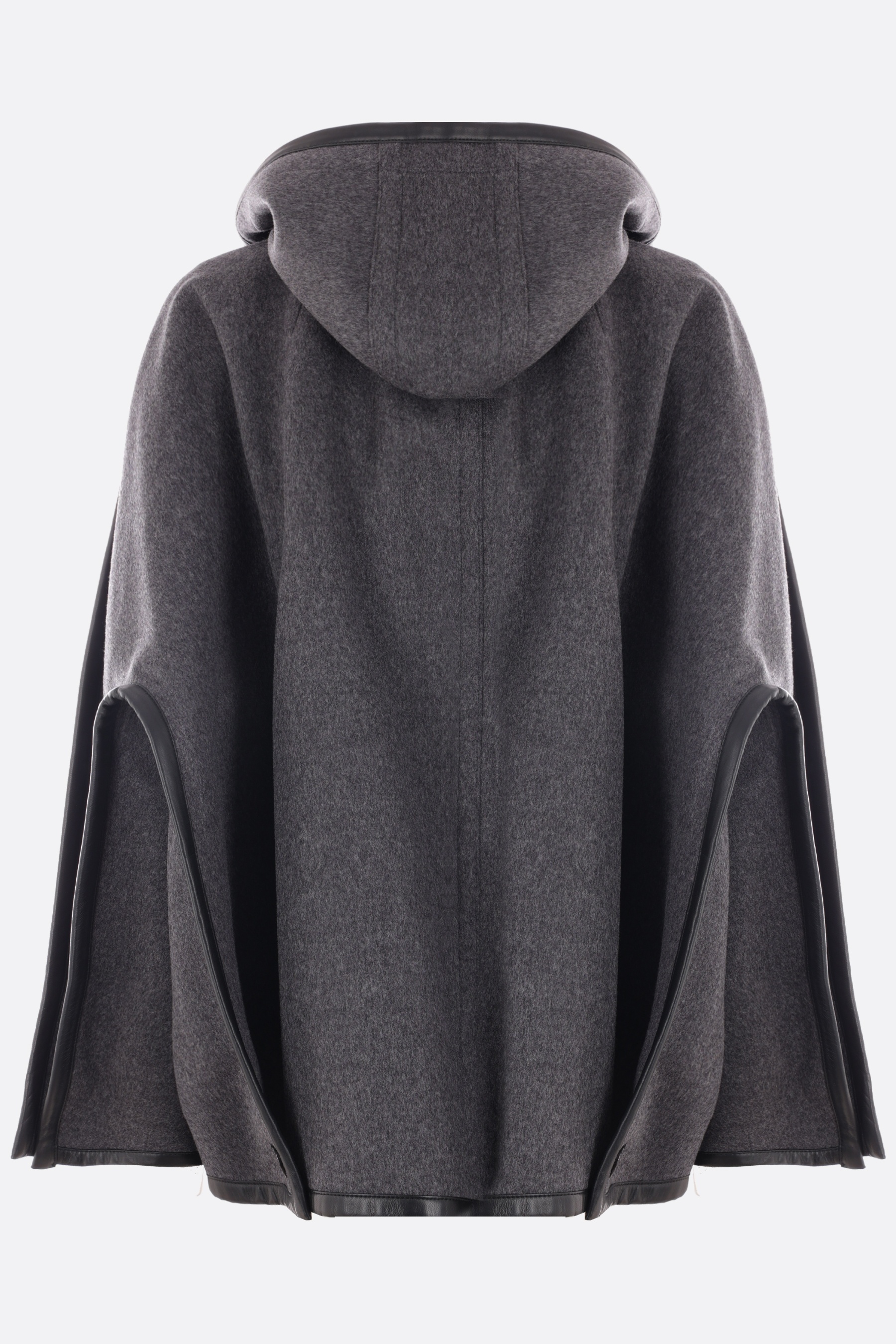 【関税&送料込】Bottega Veneta Wool Cape With Nappa Trims Bottega Veneta WOOL CAPE WITH NAPPA TRIMS | tizianafausti
