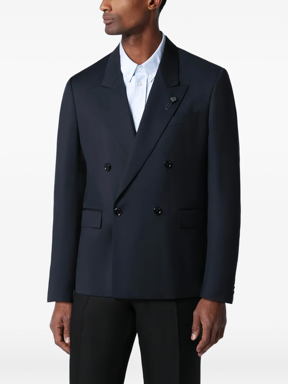 wool double-breasted jacket - 1
