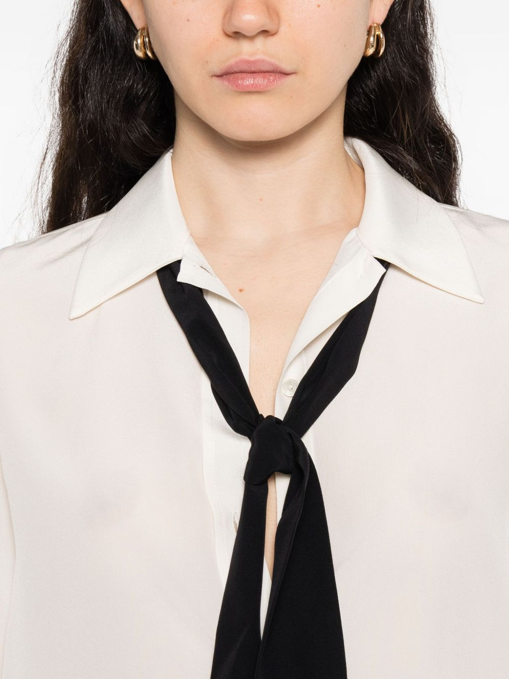 bow-detail silk blouse - 5