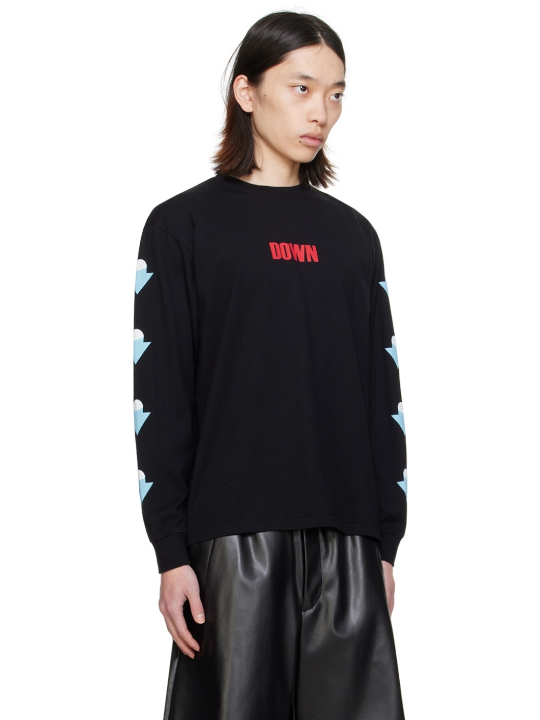 Black Printed Long Sleeve T-Shirt - 2