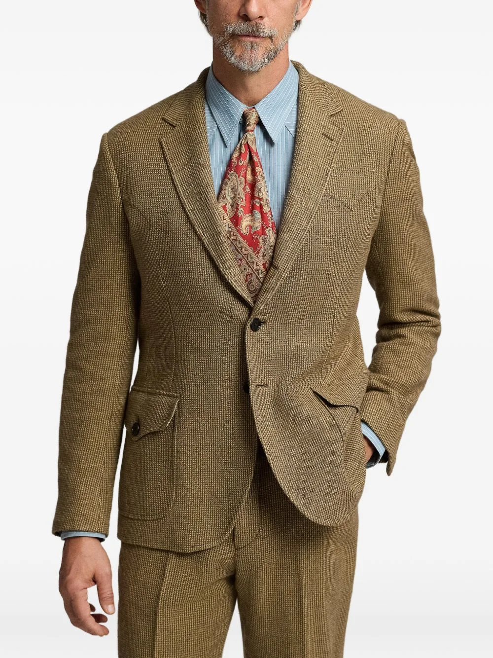 plaid-pattern blazer - 1