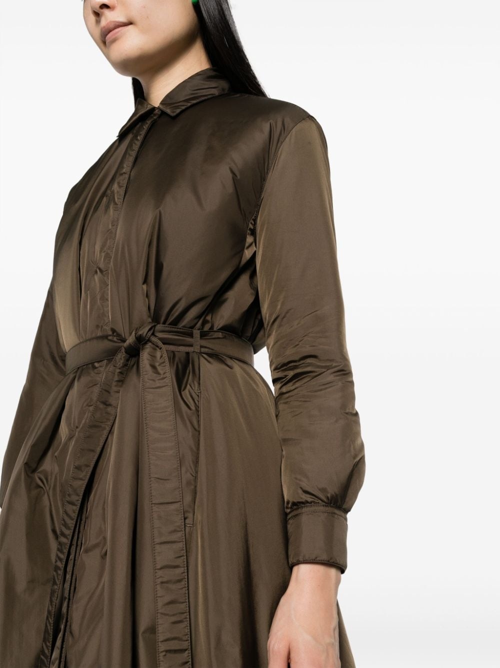 padded trench coat - 5